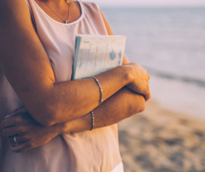 Aftercare . Woman beach June