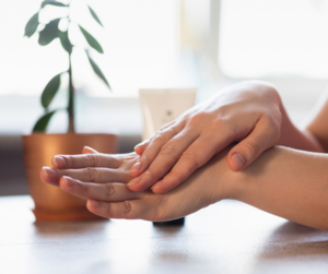 Aftercare . Hand reflexology plant